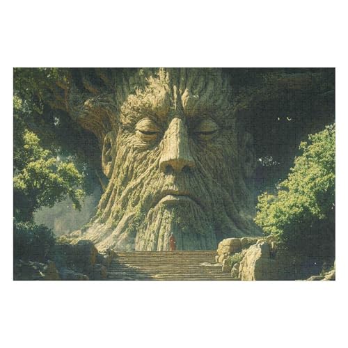 Rätsel Für Erwachsene, Ancient Tree Anspruchsvolles Puzzle, Heimdekor-Geschenk, 1000 Teile 1000 PCS-50 * 75cm von GDFWB