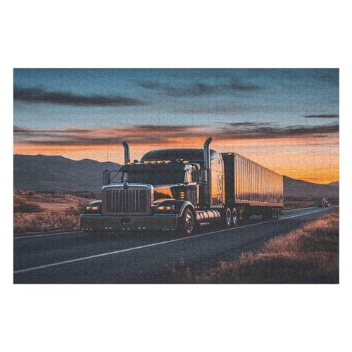 Rätsel Für Erwachsene, Big Truck Anspruchsvolles Puzzle, Heimdekor-Geschenk, 1000 Teile 1000 PCS-50 * 75cm von GDFWB