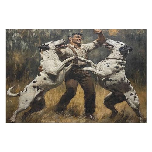 Rätsel Für Erwachsene, Dalmatian Anspruchsvolles Puzzle, Heimdekor-Geschenk, 1000 Teile 1000 PCS 50 * 70cm von GDFWB