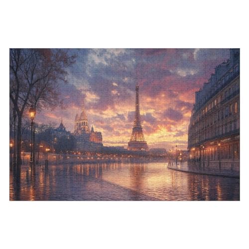 Rätsel Für Erwachsene, Eiffel Tower Anspruchsvolles Puzzle, Heimdekor-Geschenk, 2000 Teile 2000 PCS 70 * 1000cm von GDFWB