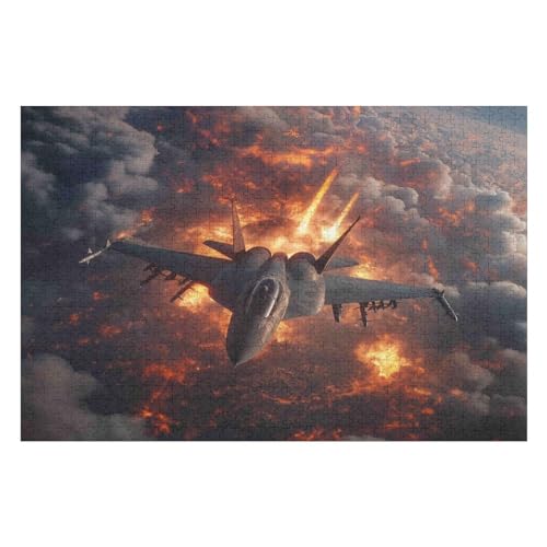 Rätsel Für Erwachsene, Fighter Plane Anspruchsvolles Puzzle, Heimdekor-Geschenk, 1000 Teile 1000 PCS 75 * 50cm von GDFWB