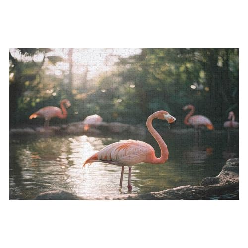 Rätsel Für Erwachsene, Flamingo Anspruchsvolles Puzzle, Heimdekor-Geschenk, 2000 Teile 2000 PCS 70 * 100cm von GDFWB