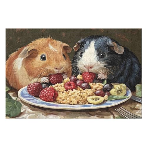 Rätsel Für Erwachsene, Guinea Pig Anspruchsvolles Puzzle, Heimdekor-Geschenk, 1000 Teile 1000 PCS-50 * 75cm von GDFWB