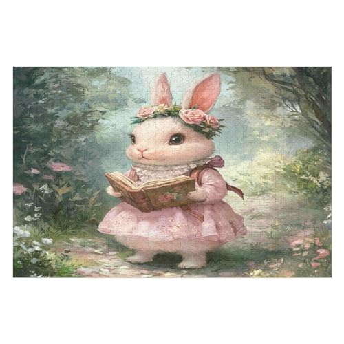 Rätsel Für Erwachsene, Rabbit Girl Anspruchsvolles Puzzle, Heimdekor-Geschenk, 1000 Teile 1000 PCS von GDFWB