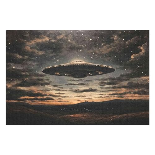 Rätsel Für Erwachsene, UFO Anspruchsvolles Puzzle, Heimdekor-Geschenk, 1000 Teile 1000 PCS 75 * 50cm von GDFWB