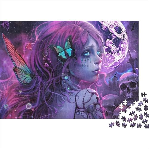 Schönes Skelett-Frauen-Puzzle, 1000-teiliges Puzzle für Erwachsene, 1000 Teile, herausfordernde Puzzles für Erwachsene für Erwachsene und Kinder ab 12 Jahren, 1000 Stück, 75 x 50 cm von GDFWB