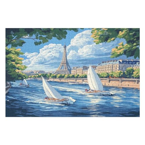 Seine River 2000-teiliges, Hochwertiges Puzzle Für Erwachsene, Intensive Farben Und HD-Druck, EIN Spielzeug Für Puzzle-Liebhaber 2000 PCS 70 * 1000cm von GDFWB