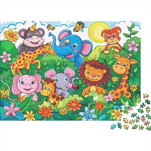 Tierwelt Puzzle 1000 Teile,Puzzle 1000 Teile Erwachsene,Klassische Puzzle 1000 Stück,Geschicklichkeitsspiel Für Die Ganze Familie,Tiere Zeichentrickfilm Puzzle 1000pcs （75 * 50cm） von GDFWB