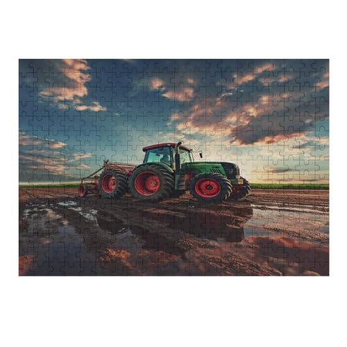 Traktor-Puzzle, 1000 Teile für Erwachsene und Kinder, Holzpuzzle, Lernspiele, Heimdekoration, Puzzle, 75 x 50 cm, 411g438 von GDFWB