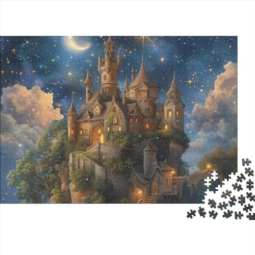 Traumschloss-Puzzle 1000 Teile für Erwachsene, Puzzle Fantasy Palace, 1000 Teile, schwieriges Puzzle, Premium, tolles Geschenk für Erwachsene, 1000 Teile, 75 x 50 cm von GDFWB