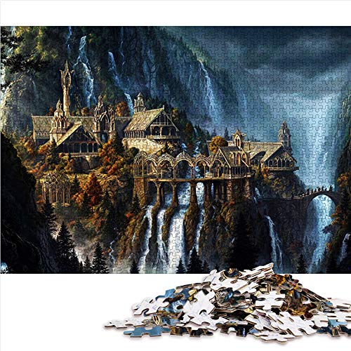 Visionpz 1000-teiliges Puzzle für Erwachsene, Kinderspielzeug, Herr der Ringe, Talburg, Familienpuzzle-Set, Landschaftspuzzle, Lernspiel zum Stressabbau für Erwachsene, 75 x 50 cm von GDFWB