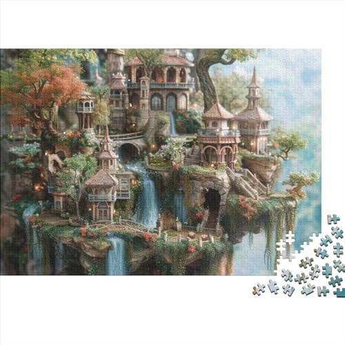 Warm Home 300 Puzzleteile für Erwachsene, Puzzle „Fantasy Castle“, 300-teiliges, schwieriges Puzzle, anspruchsvolles Spiel, tolles Geschenk für Erwachsene, 300 Teile, 38 x 26 cm von GDFWB