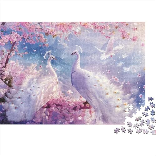 Weißer Pfau, 300-teiliges Puzzle für Erwachsene, 300 Teile, Lernspiele für Erwachsene, 300 Puzzles für Erwachsene und Kinder ab 12 Jahren, 300 Teile, 38 x 26 cm, 110g137 von GDFWB