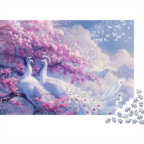 Weißer Pfau, 300-teiliges Puzzle für Erwachsene, 300-teiliges unmögliches Puzzle, 300 Puzzles für Erwachsene und Kinder ab 12 Jahren, 300 Teile, 38 x 26 cm, 138 g 165 von GDFWB