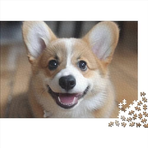 Welsh Corgi Puzzle 1000 Teile für Erwachsene, Haustier Hund, 1000 Klassische Puzzles, Heimdekoration, 1000 Teile, 75 x 50 cm von GDFWB