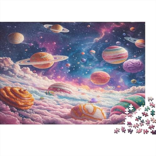 Weltraum Hölzerne Puzzles Wasserfest 300 Teile DIY-Cartoon Puzzle Für Erwachsene Herausfordernd Und Knifflig Puzzle Für Erwachsene Puzzle Zur Heimdekoration（38 * 26cm） von GDFWB