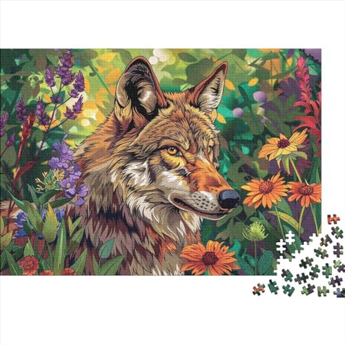 Wolf 1000-Piece Puzzle Sustainable Puzzle for Adults, Environmentally Friendly Materials, Gift for Adults, Animal Cartoon, 1000 Pieces （75 * 50cm） von GDFWB