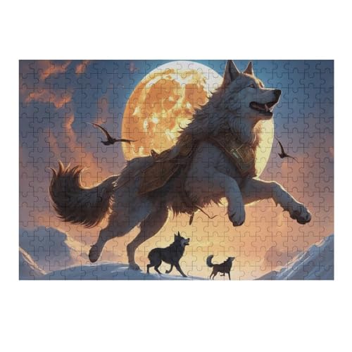 Wolf Jigsaw Puzzles, Wooden Puzzle Gift for Adult Jigsaw Puzzles Toys for Adults Teens Birthday Gifts for Adult Educational 1000 Jigsaw Puzzles Set for Kid Teen Age 12 Toy 75 * 50cm455g482 von GDFWB