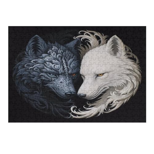 Wolf Jigsaw Puzzles for Kids 1000 Pieces 3D Wolf Wooden Puzzle Decompression Game for Adults Women Kids Girl Family Gathering Educational Game Toys 75 * 50cm351g378 von GDFWB