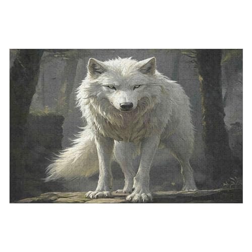 Wolf Puzzle, Lustige Aktivität Für Die Ganze Familie, Langlebiger Karton, 1000 Teile, 1000 PCS 75 * 50cm von GDFWB