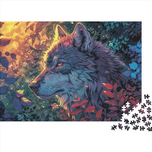 Wolf Puzzle 1000 Teile，Puzzle 1000 Teile Erwachsene，Klassische Puzzle 1000 Stück,Geschicklichkeitsspiel Für Die Ganze Familie，Tier Zeichentrickfilm Puzzle 1000pcs （75 * 50cm） von GDFWB