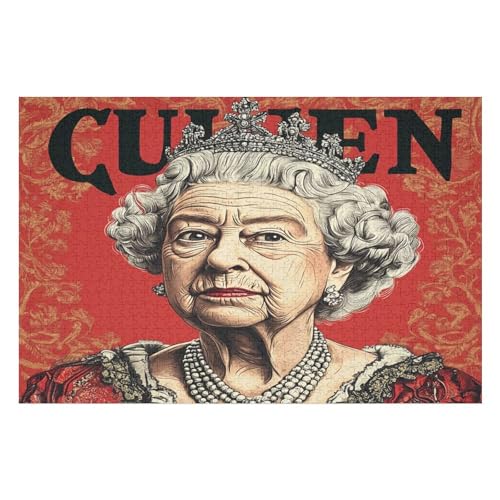 Wood-Puzzle-Queen Elizabeth 2 -Serie Poster -DIY-Modellbausatz Für Erwachsene Und Jugendliche - Ideales Weihnachts- Und Neujahrsgeschenk 2000 PCS von GDFWB