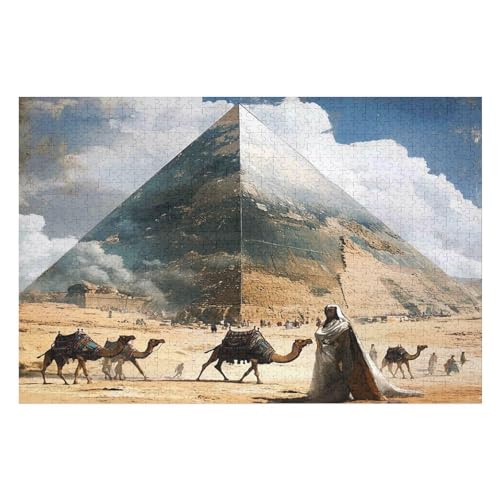 Wood Puzzles Für Erwachsene Und Kinder,Pyramid Puzzle Spielzeugset, Familienspiele Home Decor Geschenk 1000 PCS von GDFWB