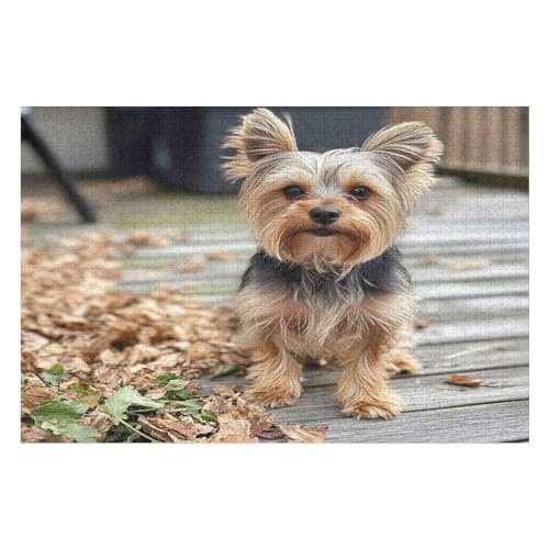 Yorkshire Terrier 1000-teiliges, Hochwertiges Puzzle Für Erwachsene, Intensive Farben Und HD-Druck, EIN Spielzeug Für Puzzle-Liebhaber 1000 PCS 50 * 70cm von GDFWB