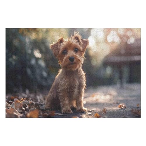 Yorkshire Terrier 1000-teiliges Puzzle Für Erwachsene, Recycelbare Materialien, HD-Druck, Geeignet Für Familien- Und Teambuilding-Spiele, Geschenke Für Freunde Und Familie 1000 PCS 26 * 38cm von GDFWB