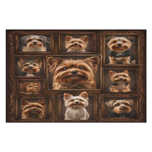 Yorkshire Terrier Puzzle Für Erwachsene, 2000-teiliges Puzzle, Lernübung, Geduldsspiel – Kreativität Und Kunst 2000 PCS 70 * 100cm von GDFWB