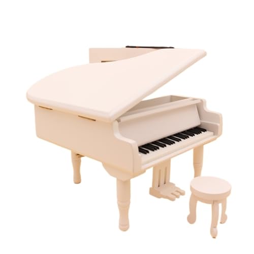 Musikinstrument Geschenk Weiß Hellbraun Flügel Modell Spieluhr(White) von GDINYONGZE