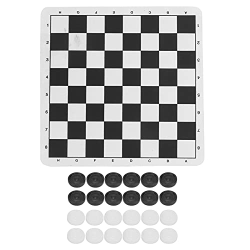 GDZTBS Drafts Collapsible Checkers Set, Zusammenklappbare Schachbrett-Dame für Kinder, Kinder und Erwachsene von GDZTBS