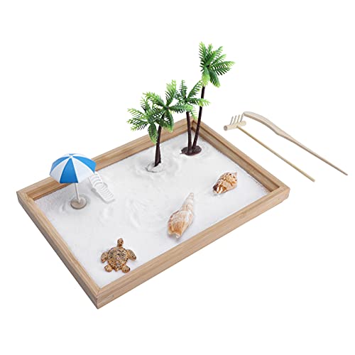 Vcedas Ocean Sand Tablett Dekoration Desktop Sandbox Ornament Micro Landschaft Handwerk Zubehör DIY von GDZTBS