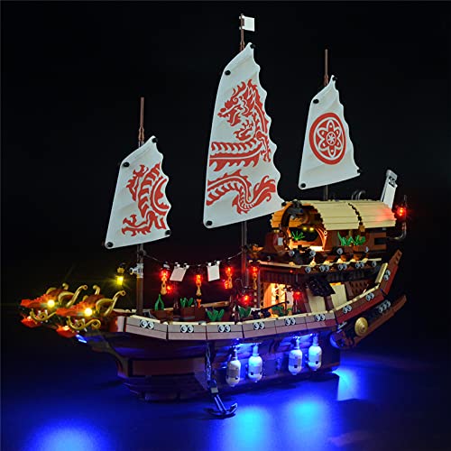 GEAMENT LED Licht-Set Kompatibel mit Lego Ninja-Flugsegler (Destiny's Bounty) - Beleuchtungsset für NINJAGO Movie 70618 Baumodell (Modell-Set Nicht enthalten) von GEAMENT