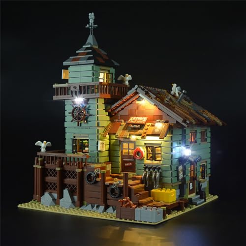 GEAMENT Bausteine Licht-Set für Alter Angelladen (Ideas Old Fishing Store) Bausteine Modell Kompatibel mit Lego 21310 (Modell-Set Nicht enthalten) von GEAMENT