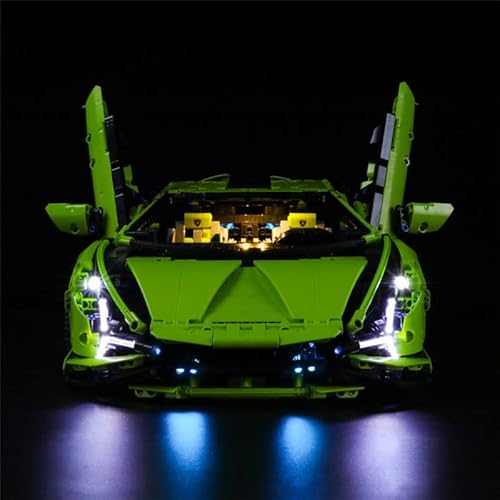 GEAMENT LED Beleuchtung Kit Kompatibel mit Lego Lamborghini Sian (Sián) FKP 37 - für Technic 42115 Rennwagen Modell (Modell-Set Nicht enthalten) von GEAMENT