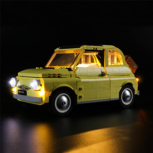 GEAMENT LED-Licht-Set für Creator Expert FIAT 500 (10271) Modellauto, kompatibel mit 77942 Baustein-Modell (Modell-Set Nicht enthalten) von GEAMENT