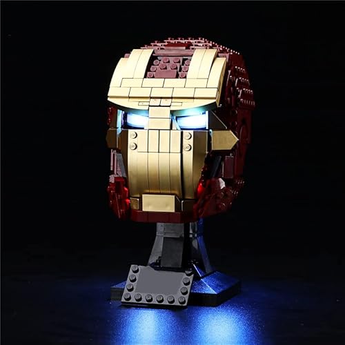 GEAMENT LED-Licht-Set für Iron Man Helm, kompatibel mit 76165 Super Heroes Modell (Modell-Set Nicht enthalten) von GEAMENT