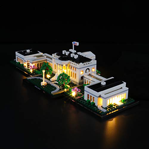 GEAMENT LED-Licht-Set für das Weiße Haus (White House) – Kompatibel mit Lego Architecture Collection 21054 Bausteine Modell (Modell-Set Nicht enthalten) von GEAMENT