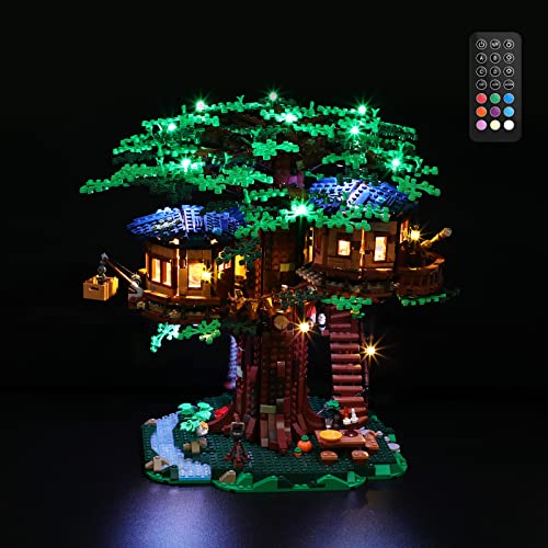 GEAMENT LED Licht-Set (Fernbedienung) Kompatibel mit Lego Baumhaus - Beleuchtungsset für Ideas 21318 Baumodell (Modell-Set Nicht enthalten) von GEAMENT