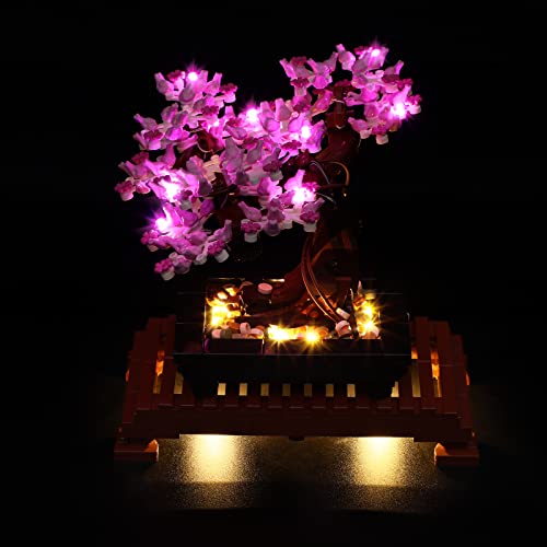 GEAMENT LED Licht-Set (Pink) Kompatibel mit Lego Bonsai Baum (Bonsai Tree) - Beleuchtungsset für Creator 10281 Baumodell (Modell-Set Nicht enthalten) von GEAMENT