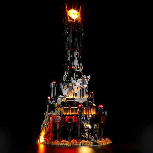 GEAMENT LED Licht-Set Kompatibel mit Lego Der Herr der Ringe: Barad dûr - Beleuchtungsset für Icons 10333 Barad-dur (Modell-Set Nicht enthalten) von GEAMENT