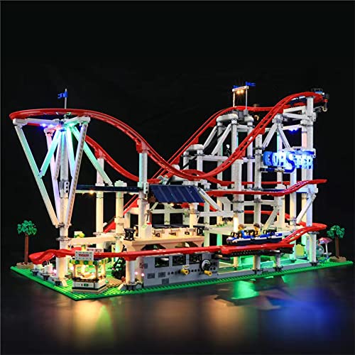 GEAMENT LED Licht-Set Kompatibel mit Lego Achterbahn (Roller Coaster) - Beleuchtungsset für Creator 10261 Baumodell (Modell-Set Nicht enthalten) von GEAMENT