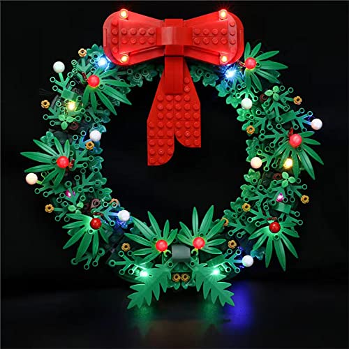 GEAMENT LED Licht-Set Kompatibel mit Adventskranz (Christmas Wreath 2-in-1) - Beleuchtungsset für 40426 (Modell-Set Nicht enthalten) von GEAMENT