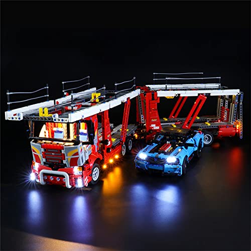 GEAMENT LED Licht-Set Kompatibel mit Lego Autotransporter (Car Transporter) - Beleuchtungsset für Technic 42098 Baumodell (Modell-Set Nicht enthalten) von GEAMENT