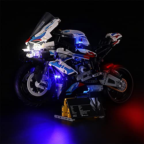 GEAMENT LED Licht-Set Kompatibel mit Lego BMW M1000RR - Beleuchtungsset für Technic 42130 Baumodell (Modell-Set Nicht enthalten) von GEAMENT