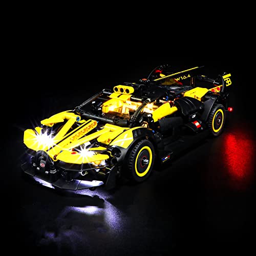 GEAMENT LED Licht-Set Kompatibel mit Lego Bugatti-Bolide - Beleuchtungsset für Technic 42151 (Modell-Set Nicht enthalten) von GEAMENT