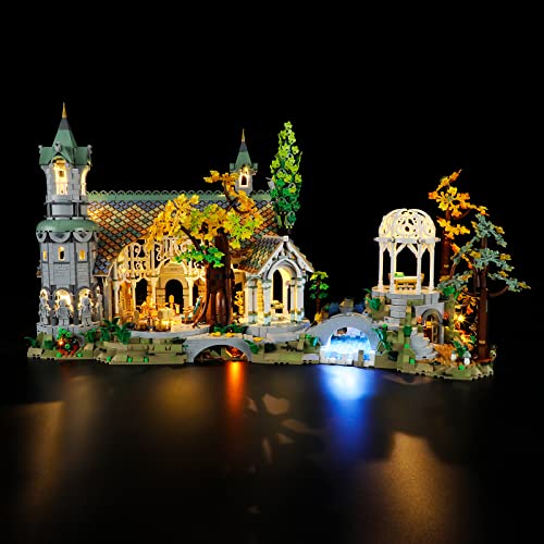 GEAMENT LED Licht-Set Kompatibel mit Lego DER Herr DER Ringe: BRUCHTAL (The Lord of The Rings: Rivendell) - Beleuchtungsset für Lord of The Rings 10316 (Modell-Set Nicht enthalten) von GEAMENT