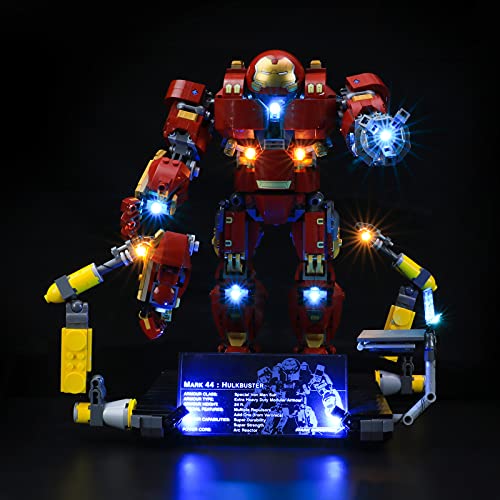 GEAMENT LED Licht-Set Kompatibel mit Lego Der Hulkbuster: Ultron Edition - Beleuchtungsset für 76105 Baumodell (Modell-Set Nicht enthalten) von GEAMENT