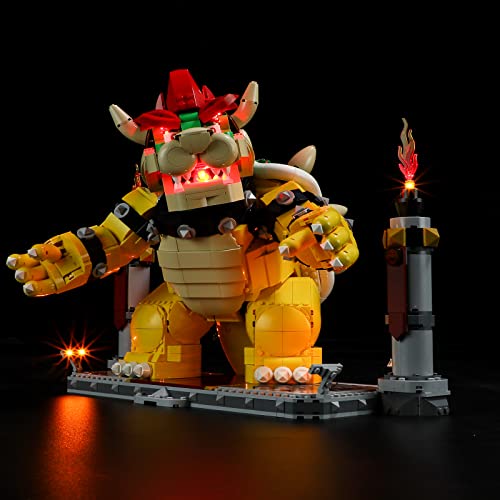 GEAMENT LED Licht-Set Kompatibel mit Der mächtige Bowser (The Mighty Bowser) - Beleuchtungsset für Super Mario 71411 Baumodell (Modell-Set Nicht enthalten) von GEAMENT